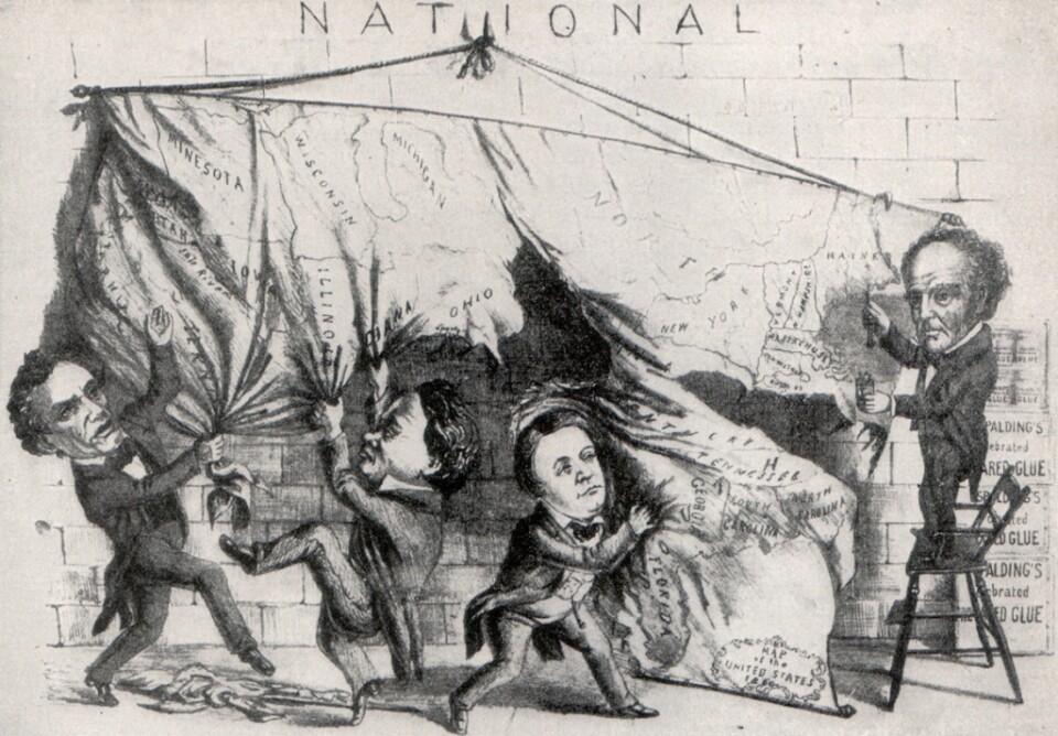 Abraham Lincoln, Douglas, Breckinridge, and Bell: the four candidates vying for office in the 1860 presidential campaign. Library of Congress.