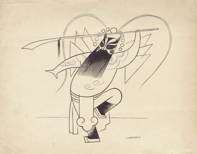 Miguel Covarrubias, Chinese Opera Singer, 1931. Drawing on paper. 