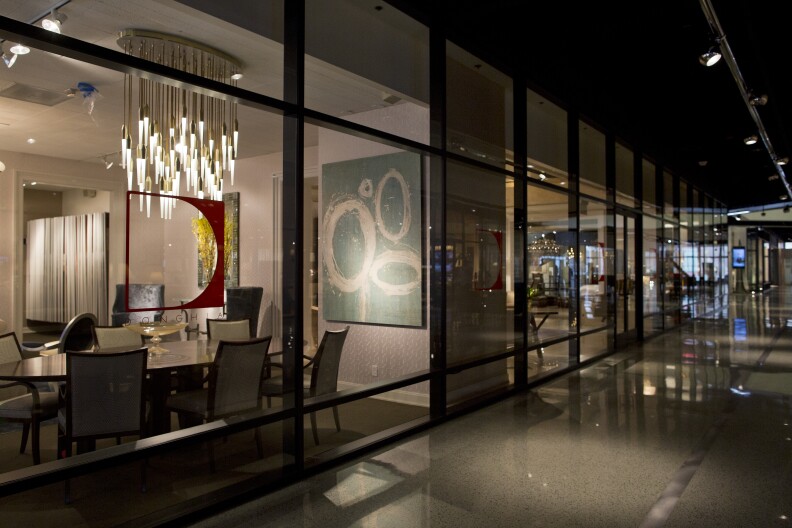 The Donghia showroom is one of more than 120 showrooms inside the Pacific Design Center. The center is celebrating its 40th anniversary with "Design Comes of Age," which starts on Wednesday, March 25, 2015.