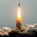 Space shuttle Atlantis blasts off from launch pad 39A at Kennedy Space Centern July 8, 2011 in Cape Canaveral, Florida.