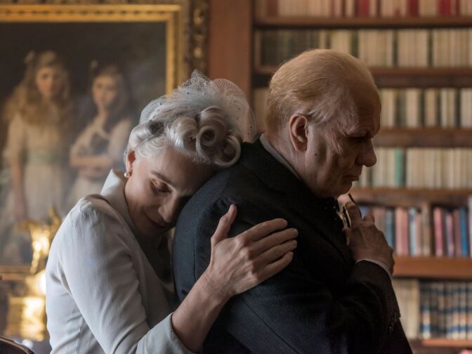 Kristin Scott Thomas and Gary Oldman in "Darkest Hour."