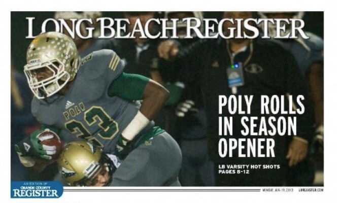 Screenshot of the debut issue of Long Beach Register. 