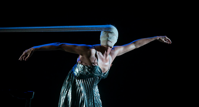 Spanish performance artist Marta Carrasco in her dance theater piece, "Perra de Nadie." The acclaimed dancer and three colleagues were prevented from traveling to Los Angeles to perform this month after U.S. officials stopped them in Seattle and forced them to return to Europe.