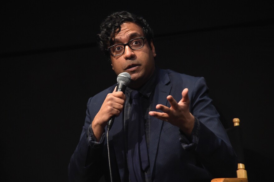 Comedian Hari Kondabolu speaks onstage at a screening of "The Problem With Apu" at IFC Center on November 14, 2017 in New York City.