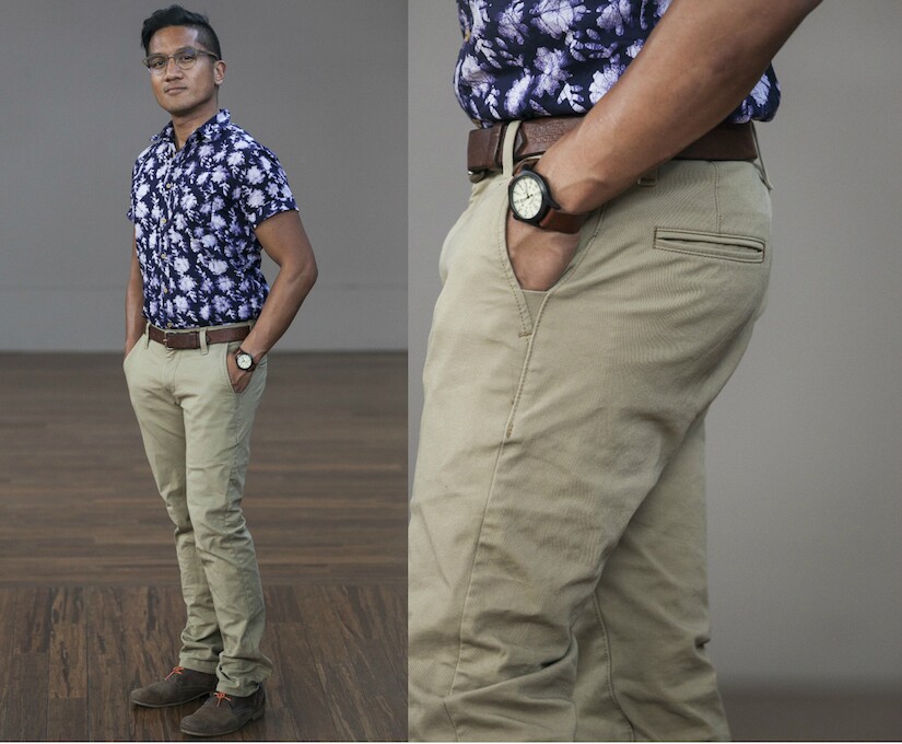 Leo Duran wear biking slacks made by Levi's.