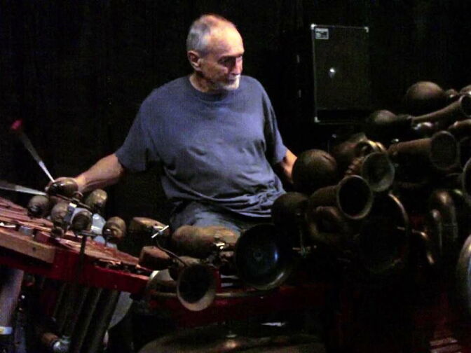 Llyn Foulkes and his real love, the one man band he calls The Machine.