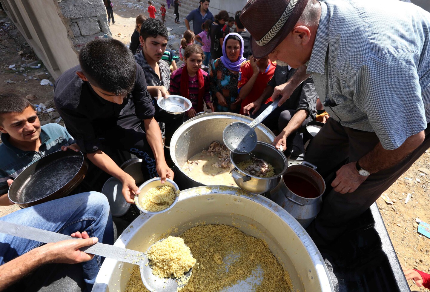 The Yazidis are a small religious sect of about a half million living in Northern Iraq. Many of the Yazidis have been driven from their homes and remain trapped on a mountaintop.