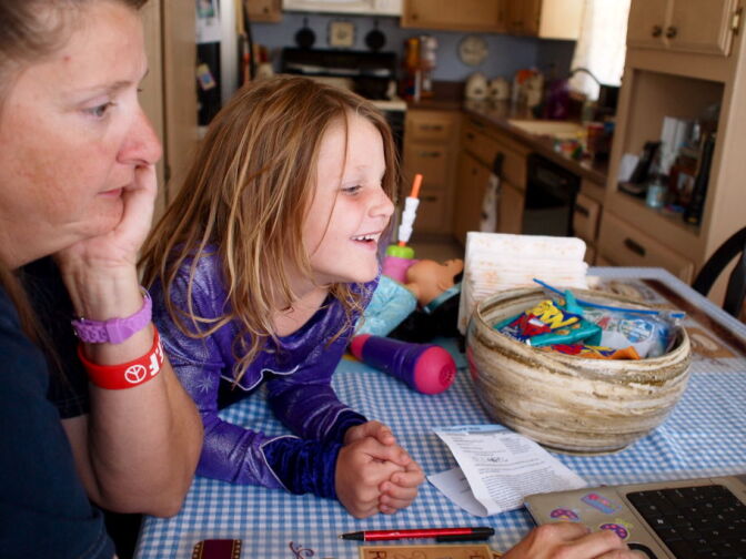 Amy and Sami McCoy at home in Helendale.