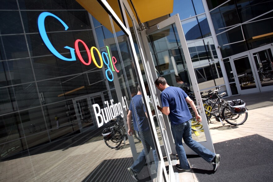 The Google logo is seen at the Google headquarters in Mountain View, California. on September 2, 2011.    AFP PHOTO/KIMIHIRO HOSHINO (Photo credit should read KIMIHIRO HOSHINO/AFP/Getty Images)