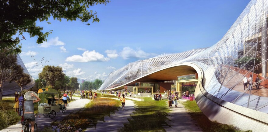 A rendering of proposed new plans for 'Googleplex.'