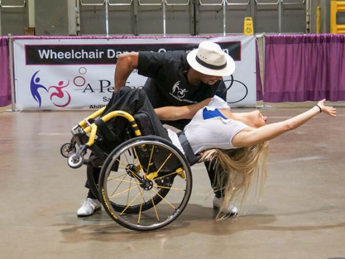 Wheelchair dancing.