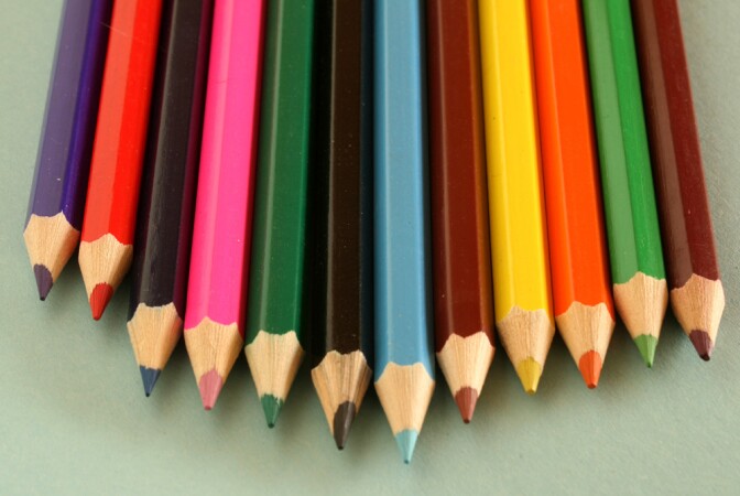 Coloured pencils