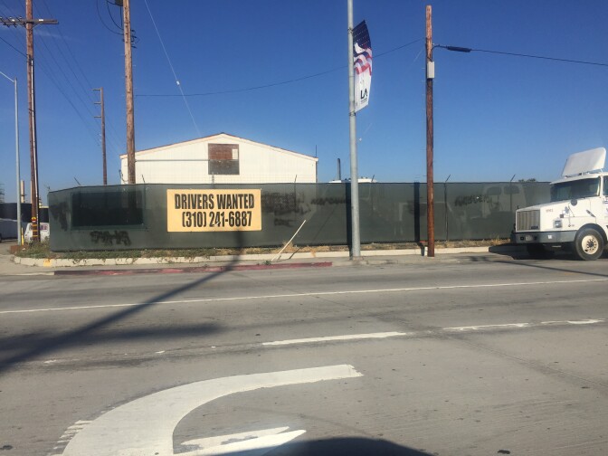 A lot of trucking companies in the ports are looking for drivers. 