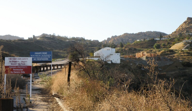 A road leading to Santa Susana Fields.