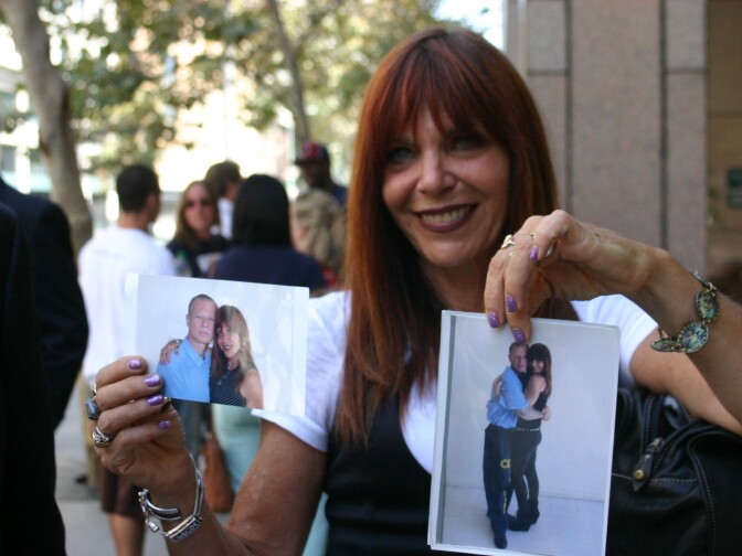 Christina Combs, Larsen's fiance, shows off recent pictures. 