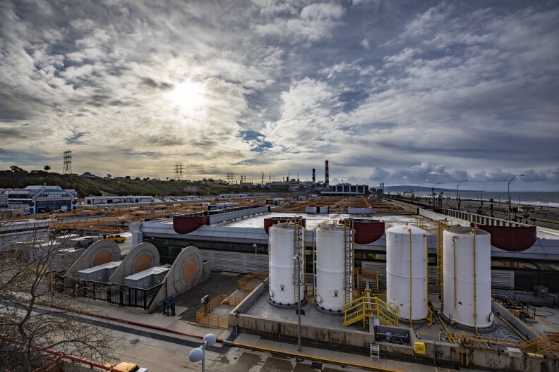 An overview of a water reclamation plant.