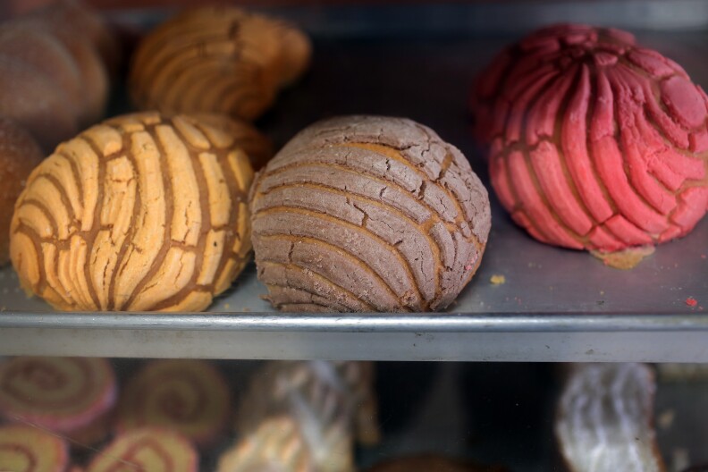 Mexican pastries are for sale at Poncitlan Burrito Express on Thursday, March 27.
