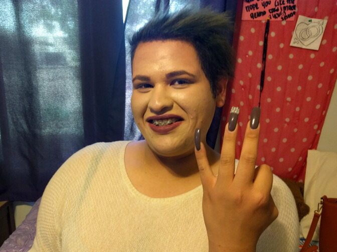 Transgender teen Juana Zacharias, 18, lives in a group home in Oxnard, California.