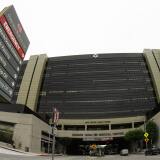 View of the Cedars Sinai Hospital in Los Angeles, California, 04 January 2008, where Britney Spears was being evaluated after being taken from her home by paramedics following the latest twist to the troubled pop star's custody battle. AFP PHOTO GABRIEL BOUYS (Photo credit should read GABRIEL BOUYS/AFP/Getty Images)