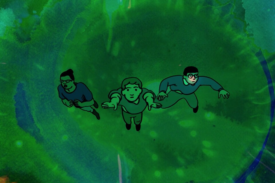 (L-R) The film's characters are voiced by Maya Rudolph, Jason Schwartzman and Reggie Watts.