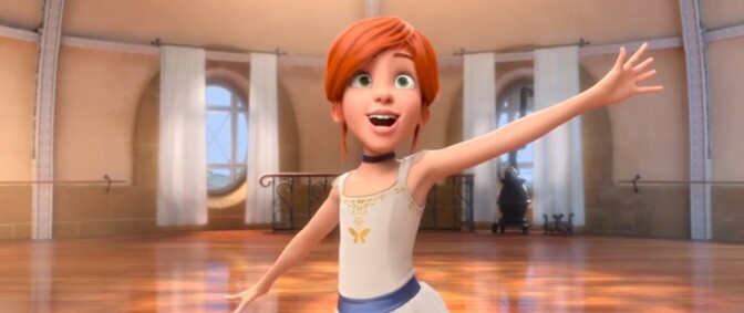 A scene from "Leap!" starring voice talent Elle Fanning.
