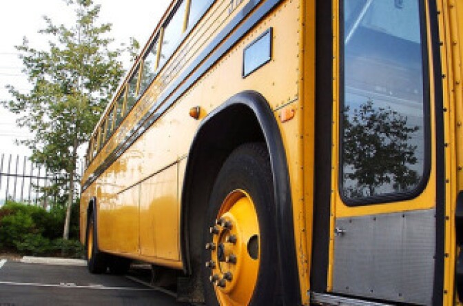 A Los Angeles Unified School District bus.