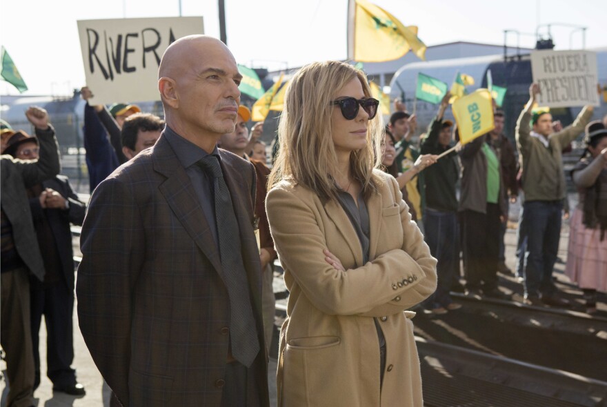 Billy Bob Thornton and Sandra Bullock are opposing political consultants in the film, "Our Brand is Crisis."