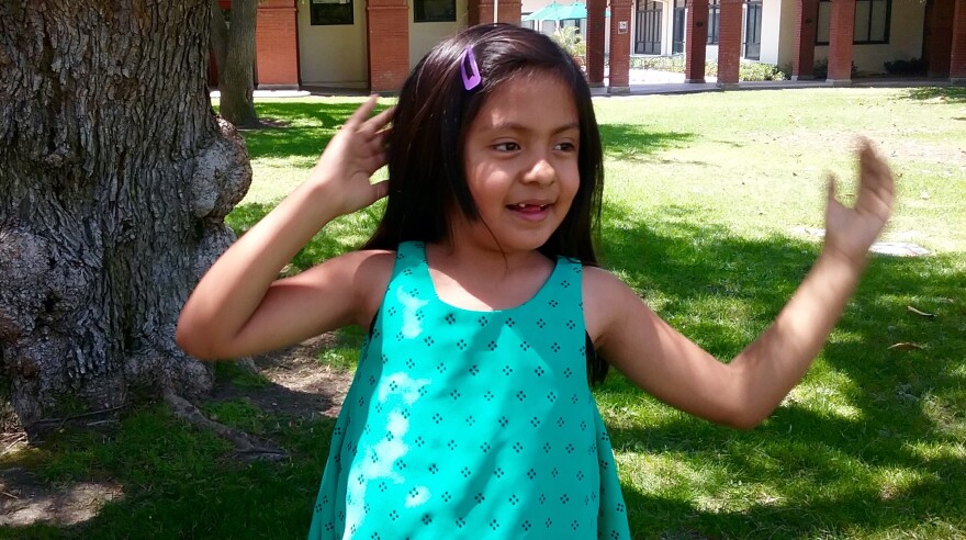 Imelda Centeno, 8, began attending the USC Come Read with Me summer program for English learners who are deaf or hard of hearing three years ago.