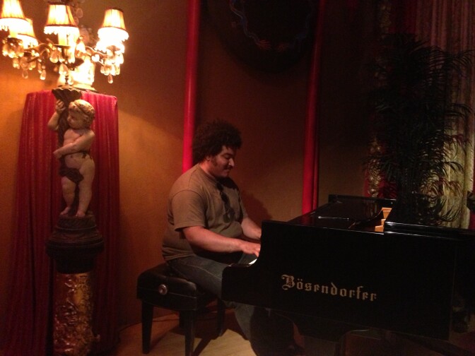John Reed-Torres playing the Old Town Music Hall's 92-note Bösendorfer piano. 