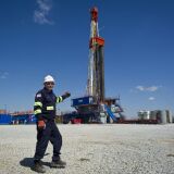 California released new fracking regulations Friday that requires oil companies to request permission to extract oil through fracking. (Photo: Consol Energy employee Jeff Boggs in front of a horizontal drilling rig near Waynesburg, Penn. in 2012).