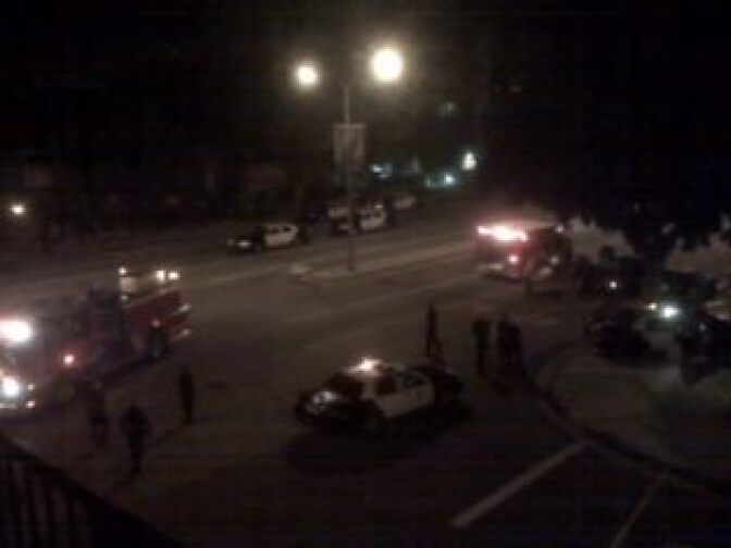 Petelski accident scene Oct. 16, 2009 on Venice Blvd. at Glyndon Ave.