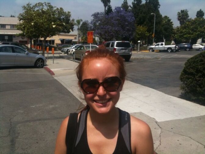 USC junior Cassie Jasso works in the campus bookstore. 