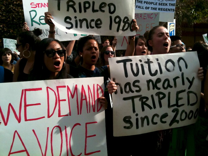 UC Regents meeting: Students voice concerns over tuition fees, police ...