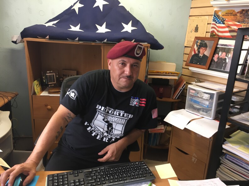 Hector Barajas, 40, a former Army paratrooper, runs a shelter in Tijuana for deported veterans. He was pardoned by California Governor Jerry Brown in March this year, opening up the possibility of his return to family in Los Angeles.