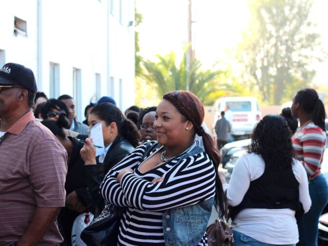 Shantanika Scott, 17, hopes that she can get a job at the new Altadena Walmart Neighborhood Market.