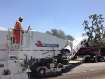 Asphalt torn up by the profiler will be recycled into the city's asphalt mix and used to repave city roads. 