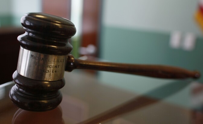 MIAMI - FEBRUARY 02: A judges gavel rests on top of a desk in the courtroom of the newly opened Black Police Precinct and Courthouse Museum February 3, 2009 in Miami, Florida. The museum is located in the only known structure in the nation that was designed, devoted to and operated as a separate station house and municipal court for African-Americans. In September 1944, the first black patrolmen were sworn in as emergency policemen to enforce the law in what was then called the "Central Negro District." The precinct building opened in May 1950 to provide a station house for the black policemen and a courtroom for black judges in which to adjudicate black defendants. The building operated from 1950 until its closing in 1963.  (Photo by Joe Raedle/Getty Images)