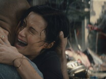 Dwayne Johnson (left) and Carla Gugino star in "San Andreas," a movie about a massive earthquake that strikes California. The movie opens May 29, 2015.