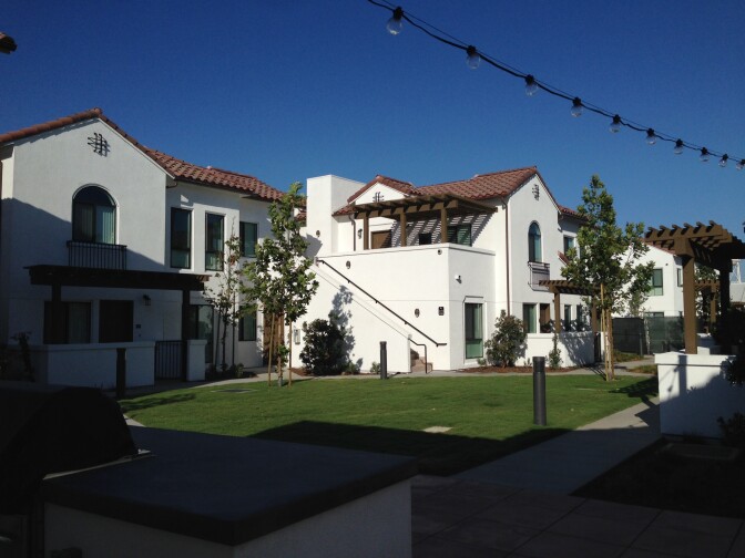 Vernon Village Park was built by private developer Meta Housing, and is a rarity in a city which owns almost all of the homes.