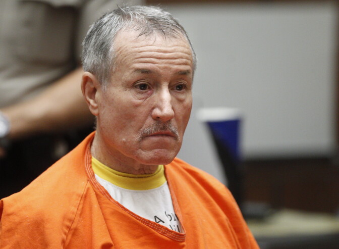 Former Los Angeles teacher Mark Berndt, 62, is seen during his change-of-plea hearing in Los Angeles Friday, Nov. 15, 2013. Berndt, a once-respected former teacher accused of committing lewd acts on children in what he called "tasting games" pleaded no contest Friday to all the charges against him. He entered the legal equivalent of guilty pleas to 23 charges at a hearing Friday. The plea agreement calls for the former Miramonte Elementary School teacher to be sentenced to 25 years in prison. (AP Photo/Damian Dovarganes)