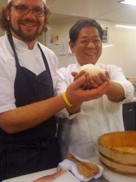 Michael Cimarusti, teacher, and rice.