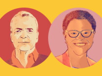 Graphical banner with text, A Political Matchmaking Quiz for LA Voters; and images of all candidates