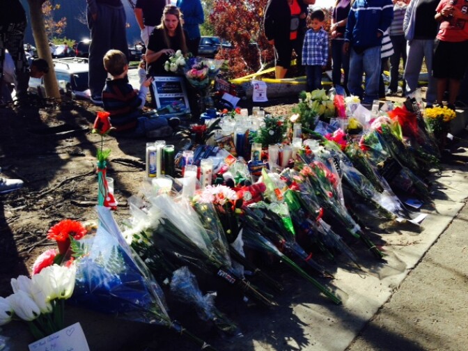 Fans of Paul Walker created a memorial at the site of the car crash in Valencia that claimed the actor's life, along with that of a friend and business partner.