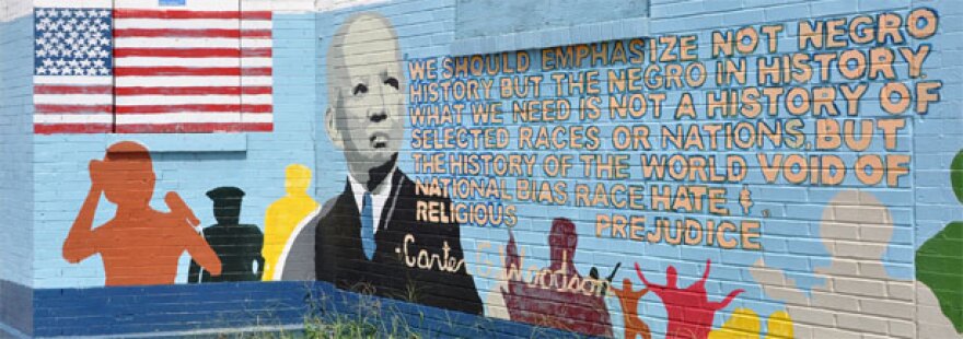 Carter G. Woodson mural on 7th Street in Washington, D.C.