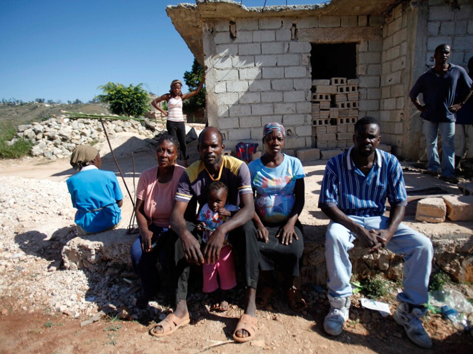 Residents of the mountain village of Callebas, Haiti – including Melanie Augustin (left) and Sorianta Leantus (second from right) – said parents willingly handed over 20 children to American missionaries who promised the youngsters a better life.