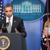 President Barack Obama speaks during a news conference at the White House briefing room December 7, 2010 in Washington, DC. Obama held a news conference a day after he had announced a deal with Republicans to extend Bush-era tax cuts for Americans.