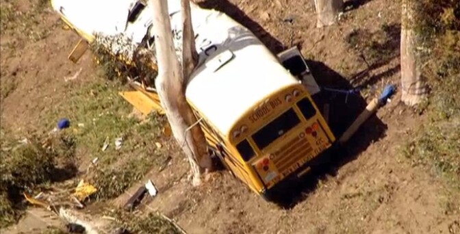 Thirteen people, three of them critical, are being treated for injuries after a bus crash in Anaheim Hills. 