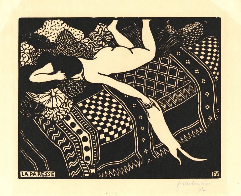Felix Vallotton's "Laziness" (La paresse), from 1896, part of LACMA's new exhibit on Expressionism.