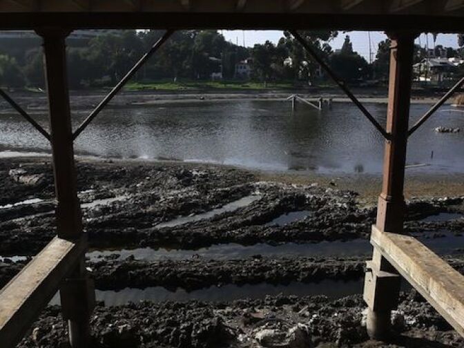 Councilman Eric Garcetti talks about why Echo Park Lake is empty and when it will be full again.
