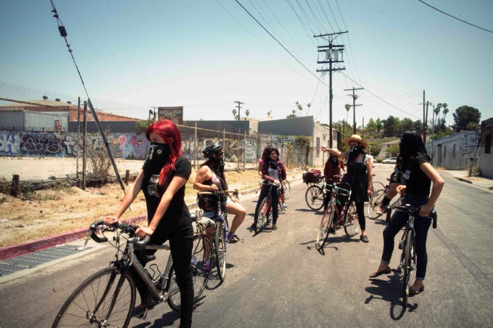 The Ovarian Psycos are an all-women of color bicycle collective that ride to address issues of community, gentrification, and violence against women.